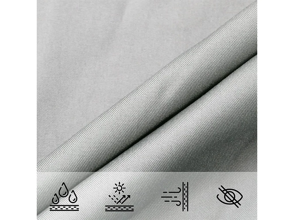 Vela ombreggiante grigio chiaro 5x5x5 m 100% poliestere oxford