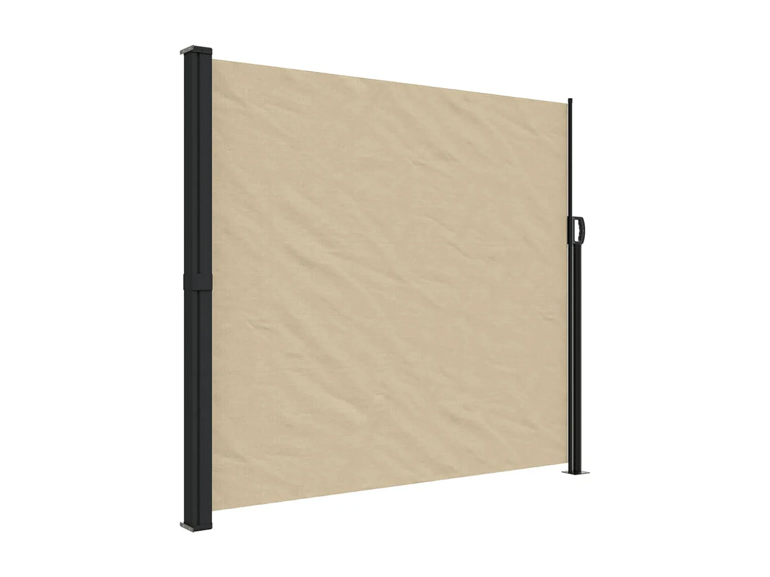Toldo lateral retráctil beige 180x500 cm