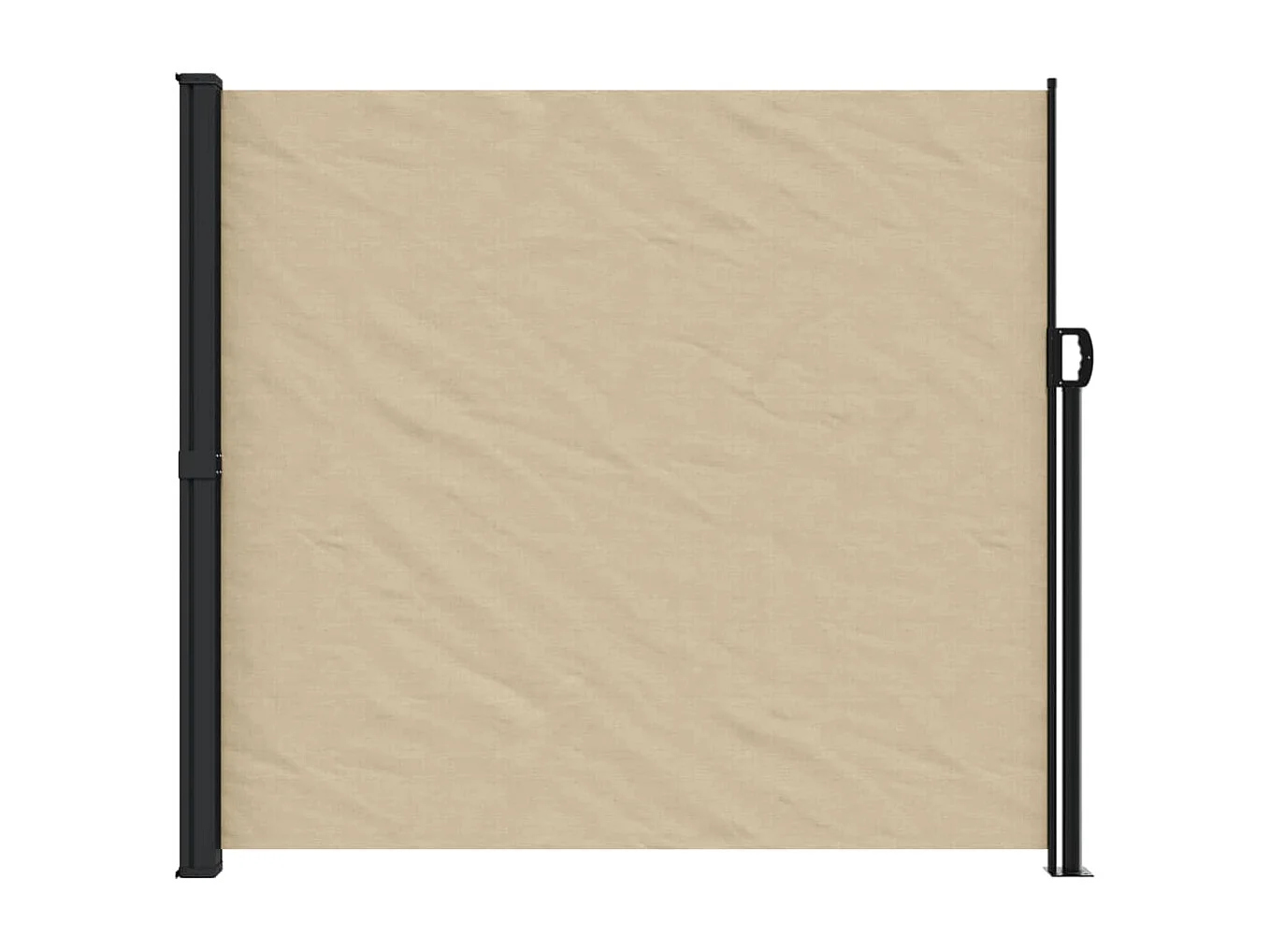 Toldo lateral retráctil beige 180x500 cm
