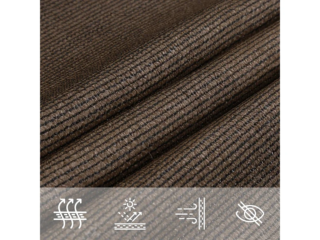 Vela de sombra 160 g/m² Castanho 2,5x3,5 m HDPE