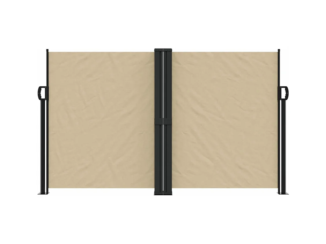 Auvent latéral rétractable beige 140x1200 cm