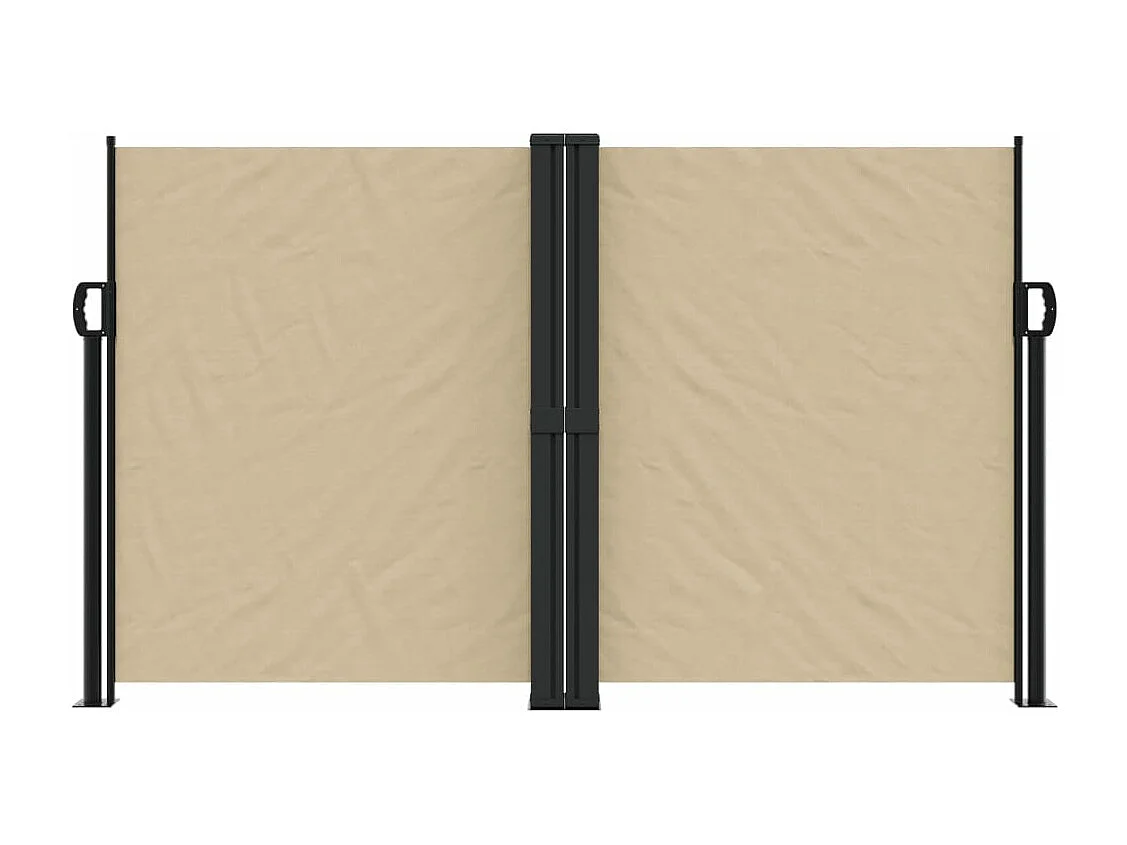 Auvent latéral rétractable beige 140x1200 cm