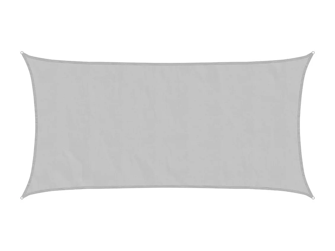 Voile d'ombrage gris clair 4,5x2,5 m 100% polyester oxford