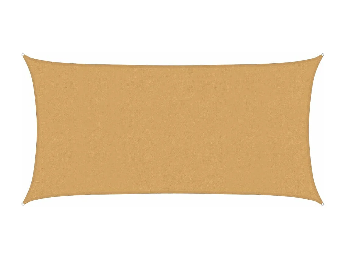 Vela ombreggiante rettangolare sabbia 160 g/m² 2x3,5 mt HDPE