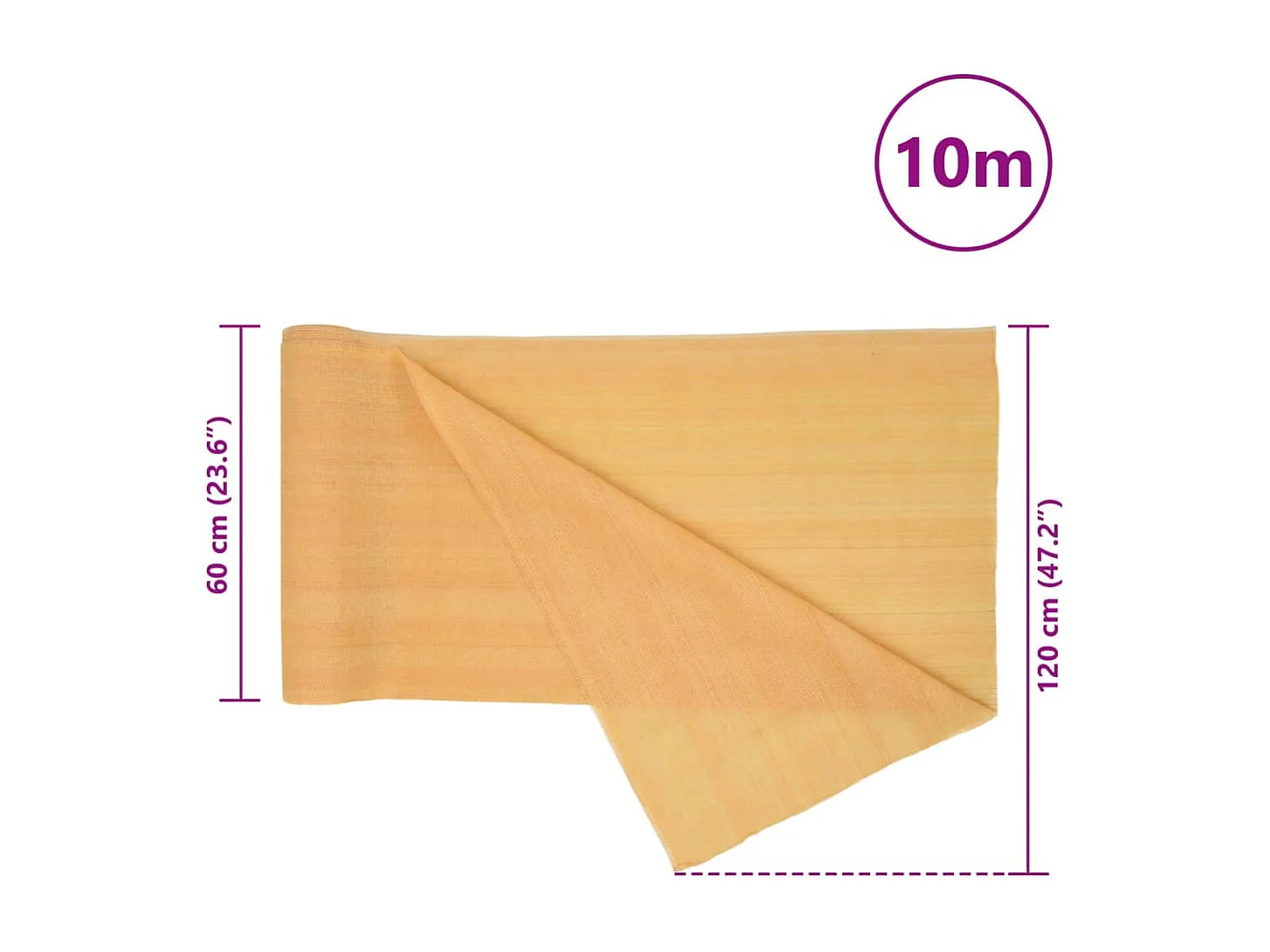 Rete privacy sabbia 1,2x10 mt HDPE 150 g/m²