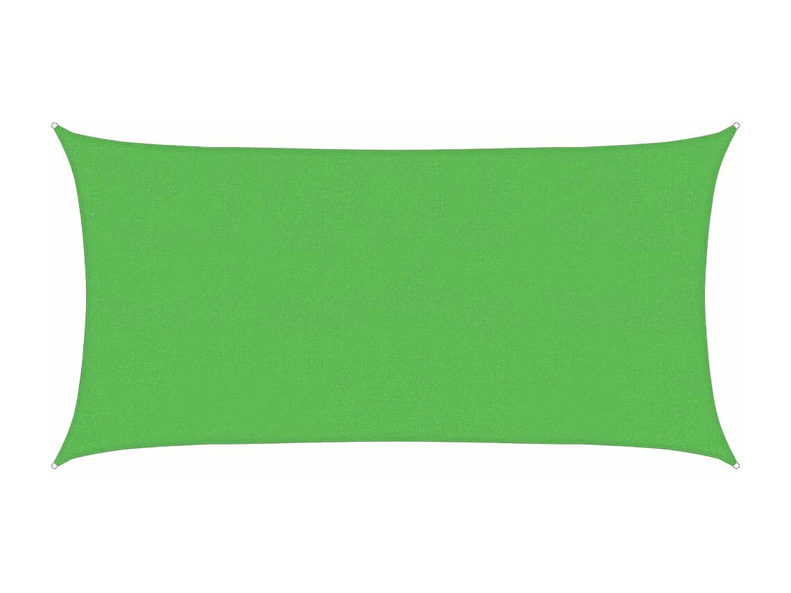 Voile d'ombrage 160 g/m² rectangulaire vert clair 2x3,5 m PEHD