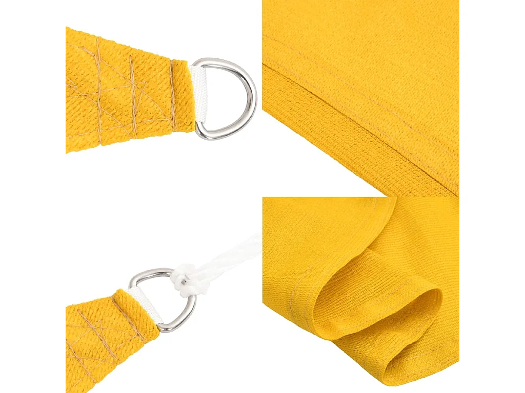 Voile d'ombrage 160 g/m² Jaune 3x3 m PEHD