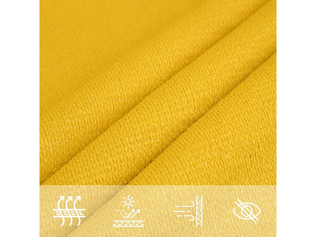 Voile d'ombrage 160 g/m² Jaune 3x3 m PEHD