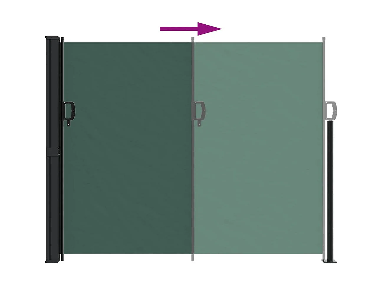 Tenda laterale retrattile verde scuro 160x300 cm