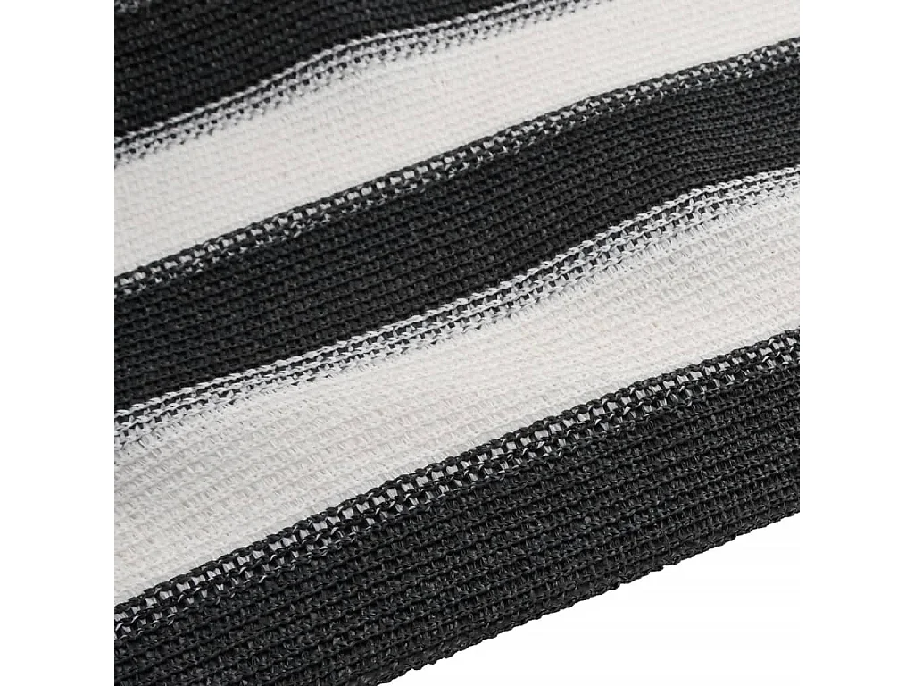 Filet brise-vue anthracite et blanc 1,2x50 m PEHD 75 g/m²