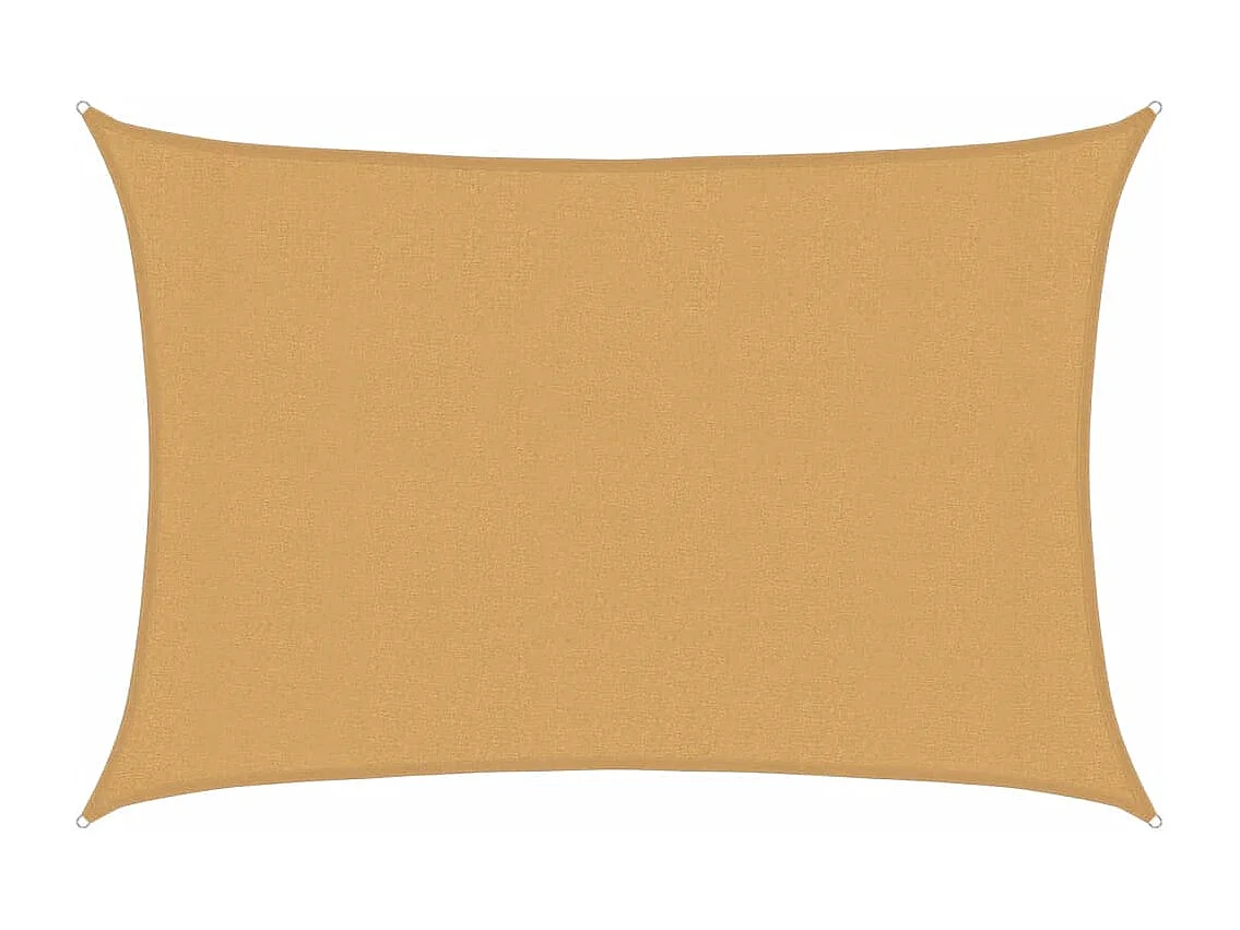Voile d'ombrage 160 g/m² rectangulaire sable 3x4 m PEHD
