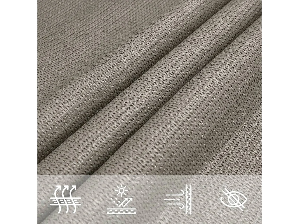 Voile d'ombrage 160 g/m² rectangulaire gris clair 2,5x3,5m PEHD