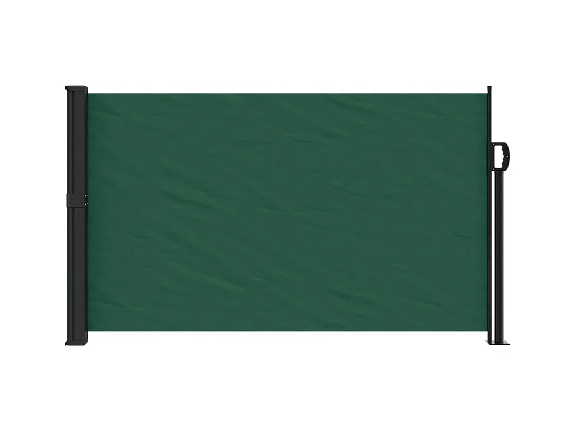 Auvent latéral rétractable vert foncé 120x600 cm