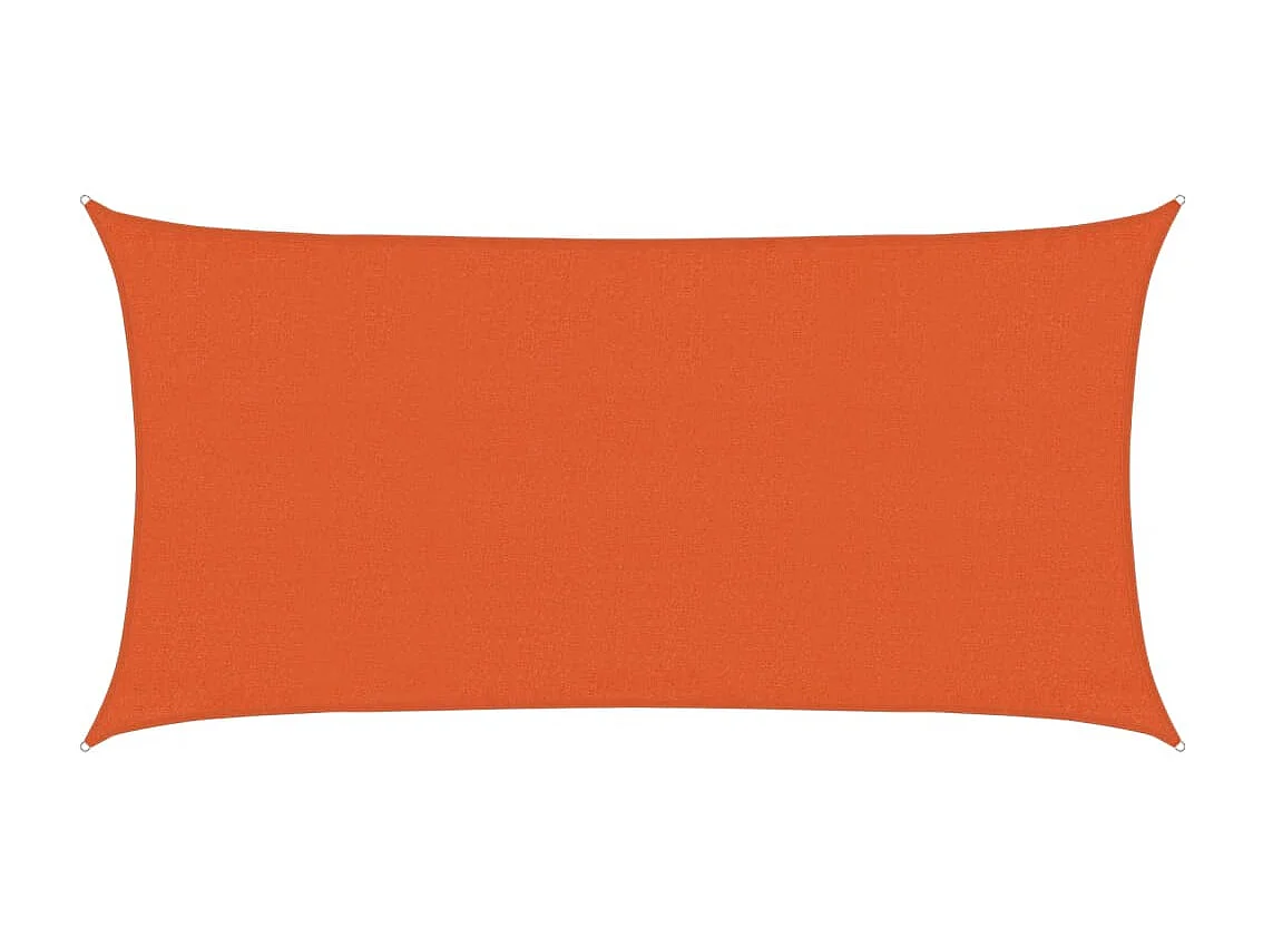 Voile d'ombrage 160 g/m² rectangulaire orange 3x6 m PEHD
