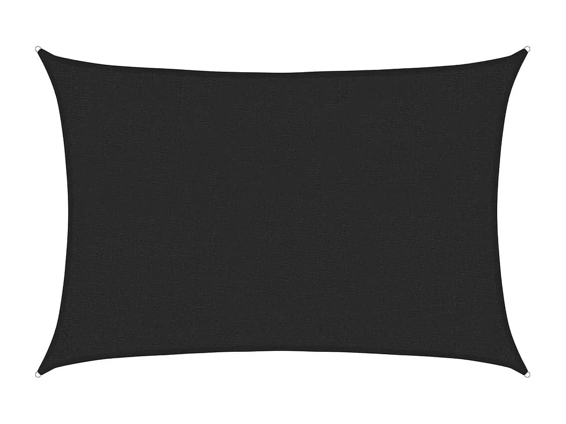 Voile d'ombrage 160 g/m² Noir 2x3 m PEHD