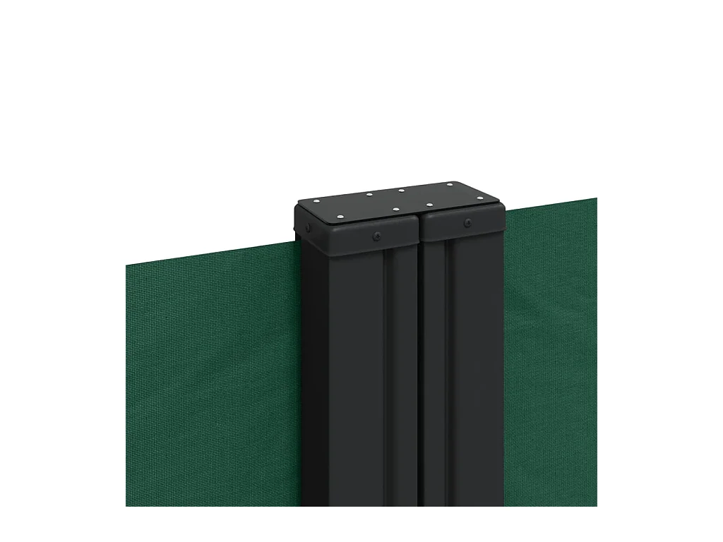 Auvent latéral rétractable vert foncé 200x600 cm