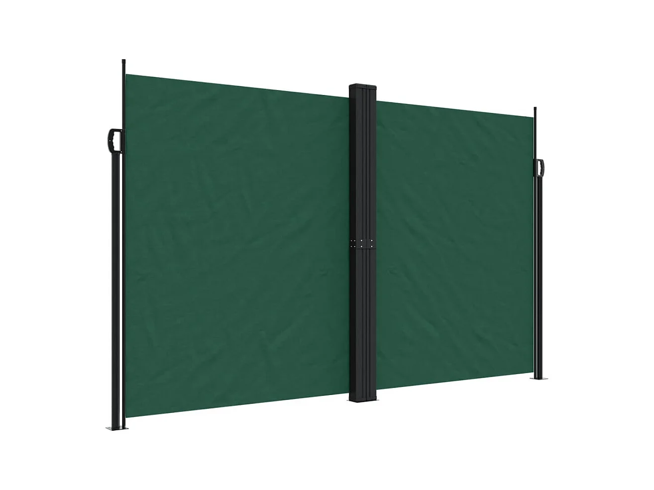 Dunkelgrüne einziehbare Seitenmarkise 200x600 cm