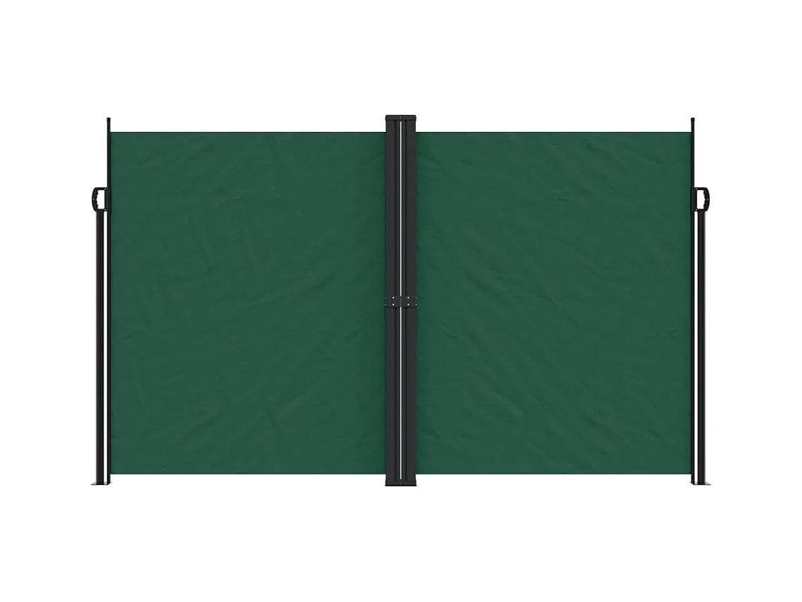 Dunkelgrüne einziehbare Seitenmarkise 200x600 cm