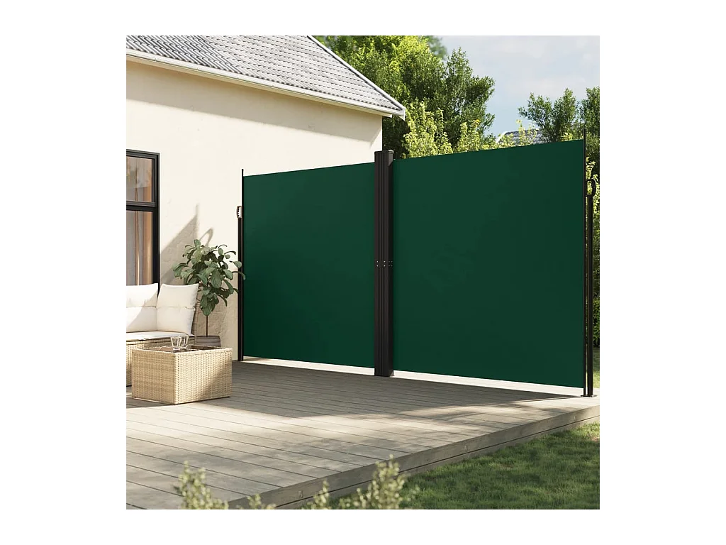 Tenda laterale retrattile verde scuro 220x1000 cm