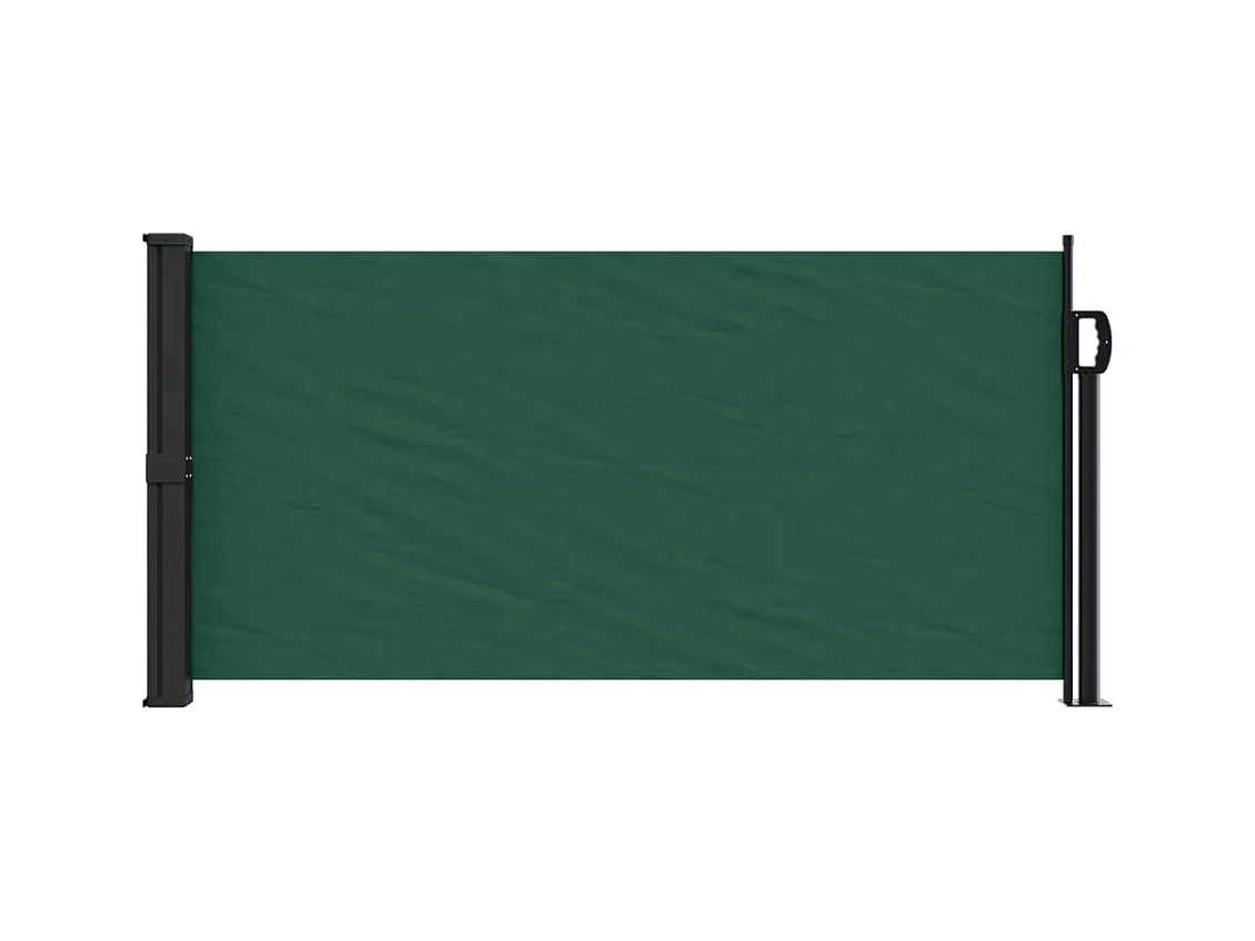 Auvent latéral rétractable vert foncé 100x500 cm