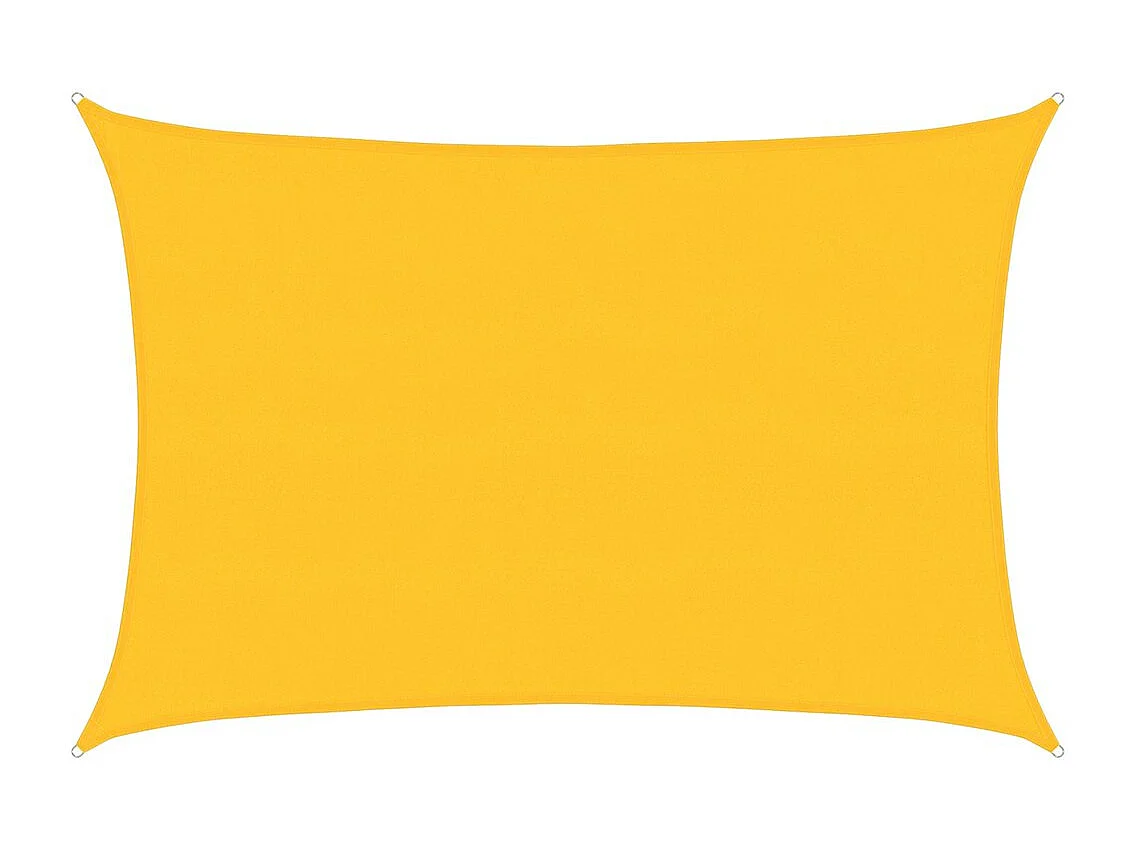 Vela de sombra 160 g/m² retangular amarelo 5x7 m HDPE