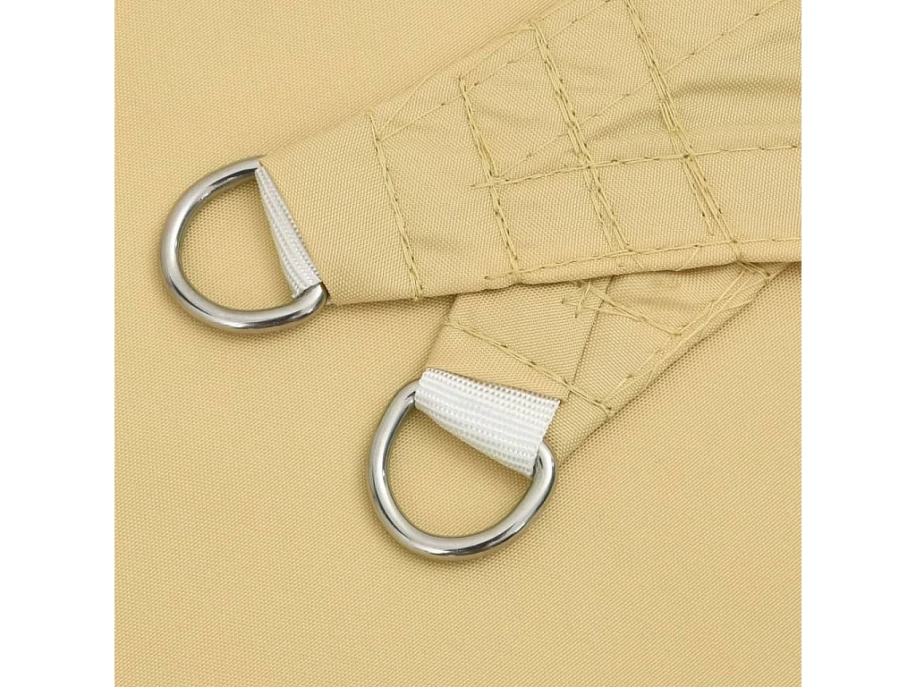 Voile d'ombrage sable 3x3x4,24 m 100 % polyester oxford