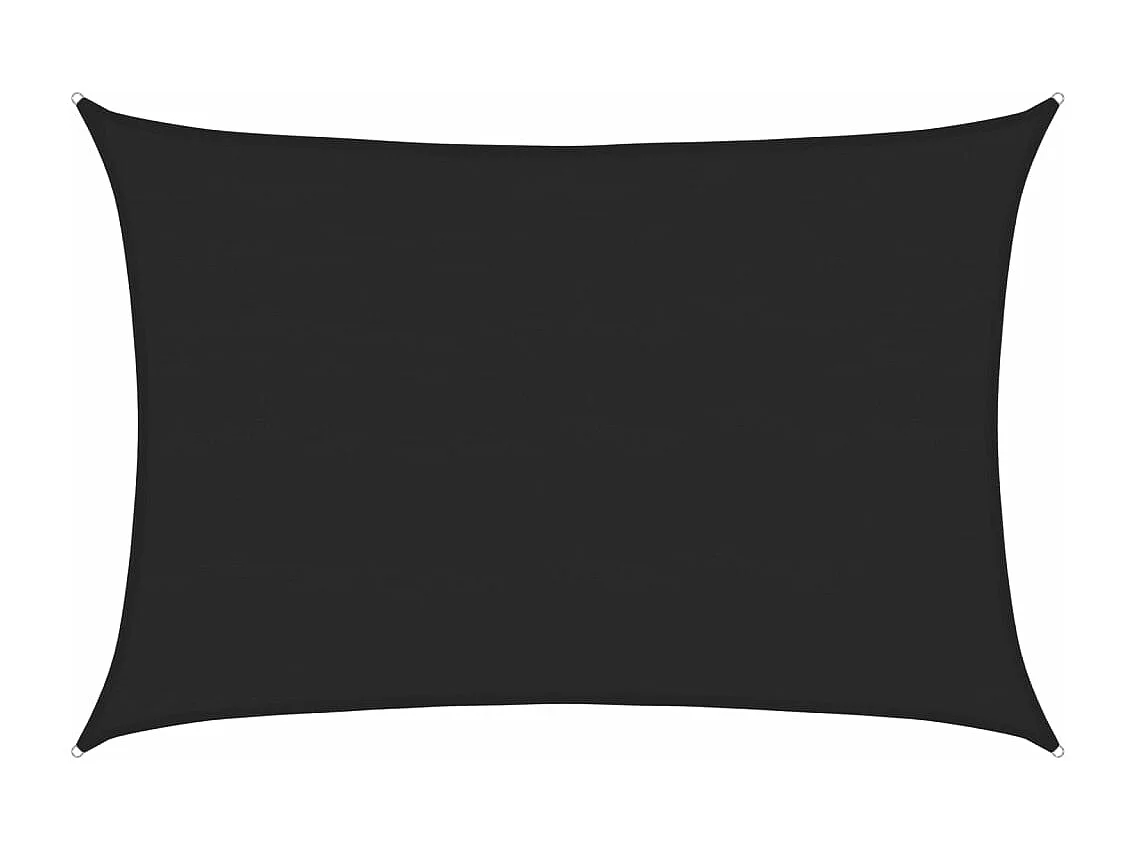 Voile d'ombrage 160 g/m² Noir 5x7 m PEHD