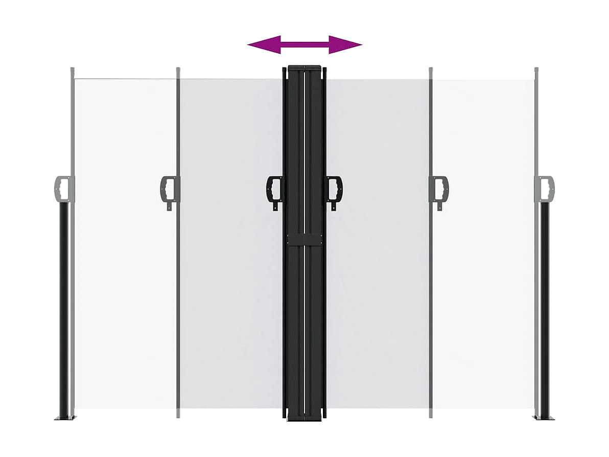 Toldo lateral retráctil blanco 180x1000 cm