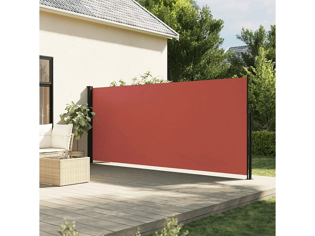 Tenda laterale retrattile in terracotta 180x500 cm