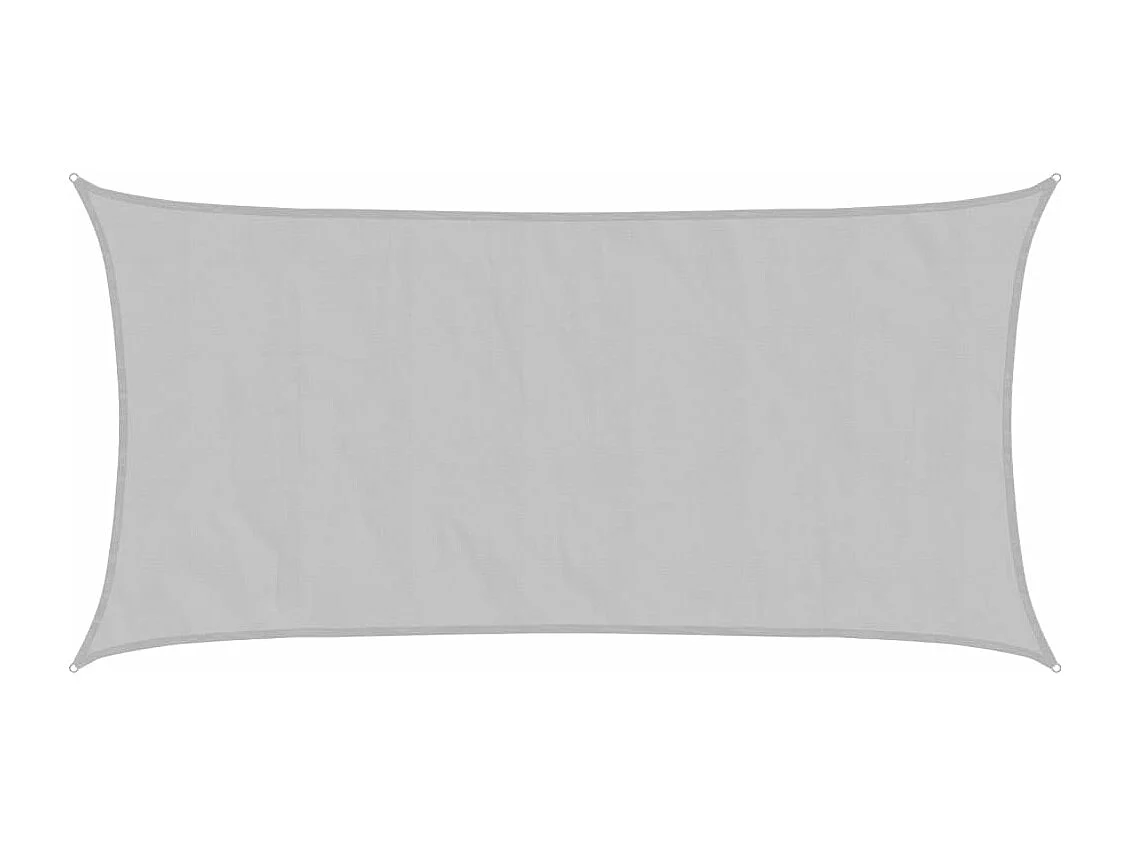 Voile d'ombrage gris clair 4x2 m 100% polyester oxford