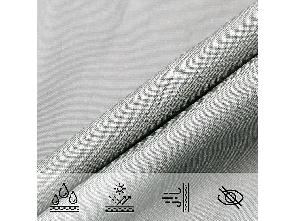 Voile d'ombrage gris clair 4x2 m 100% polyester oxford