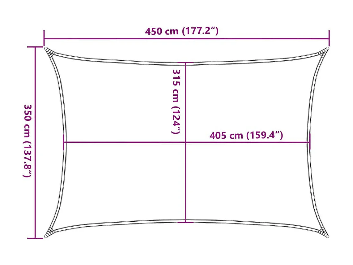 Voile d'ombrage 160 g/m² rectangulaire gris clair 3,5x4,5m PEHD