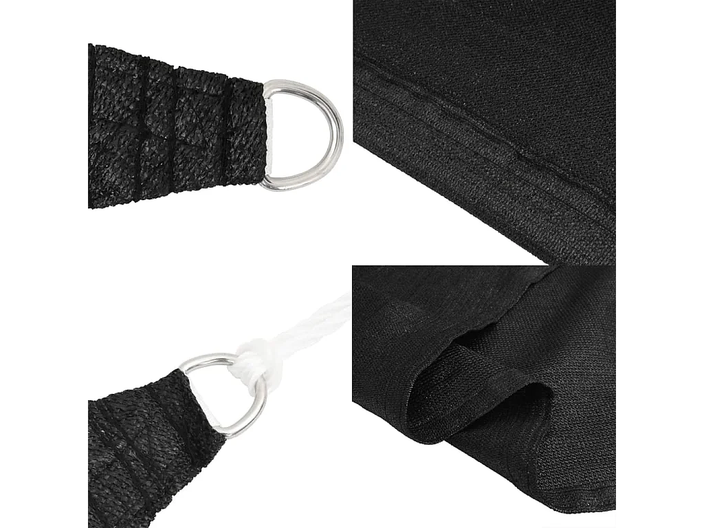 Vela ombreggiante 160 g/m² Nera 4x4 m HDPE
