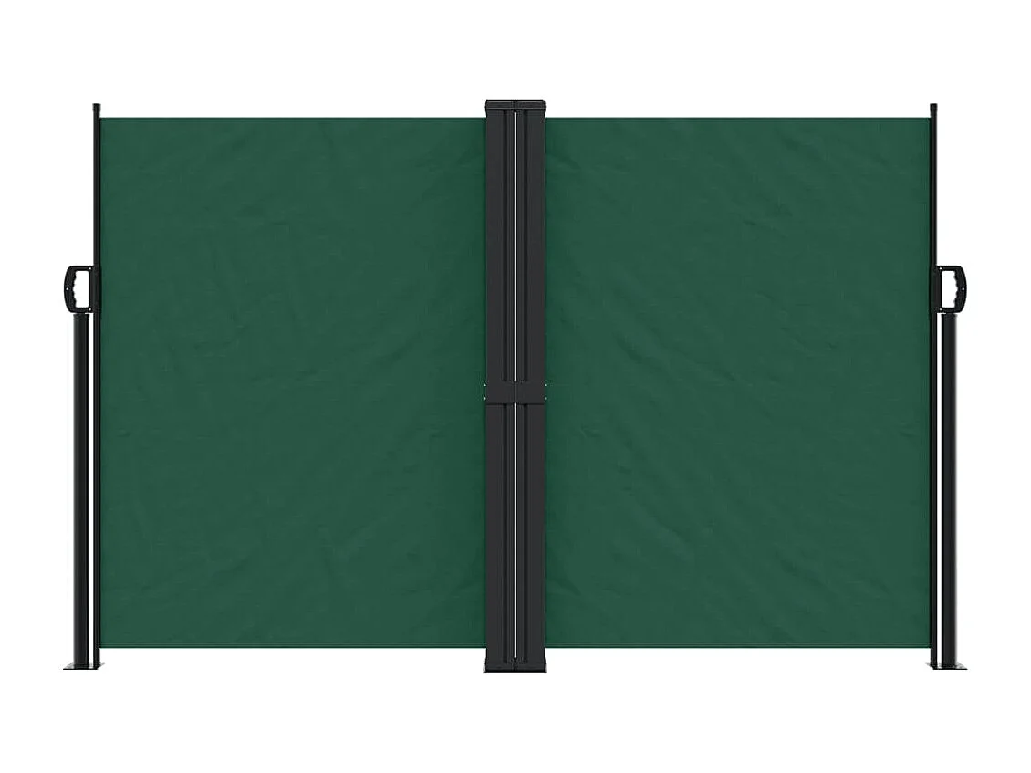 Dunkelgrüne einziehbare Seitenmarkise 160x600 cm