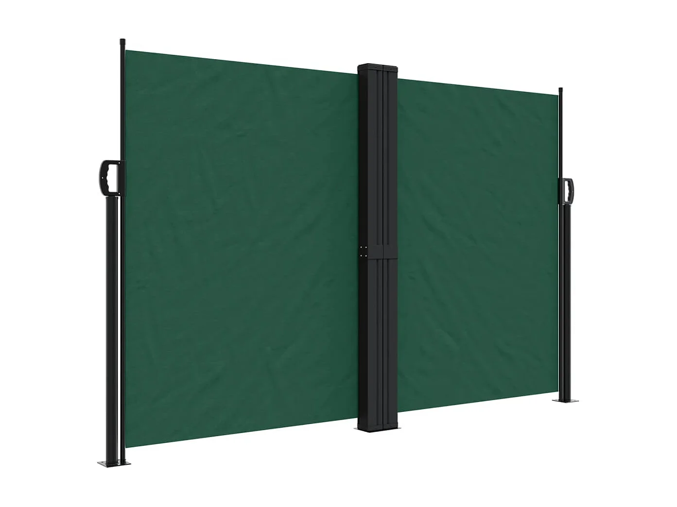 Tenda laterale retrattile verde scuro 160x600 cm