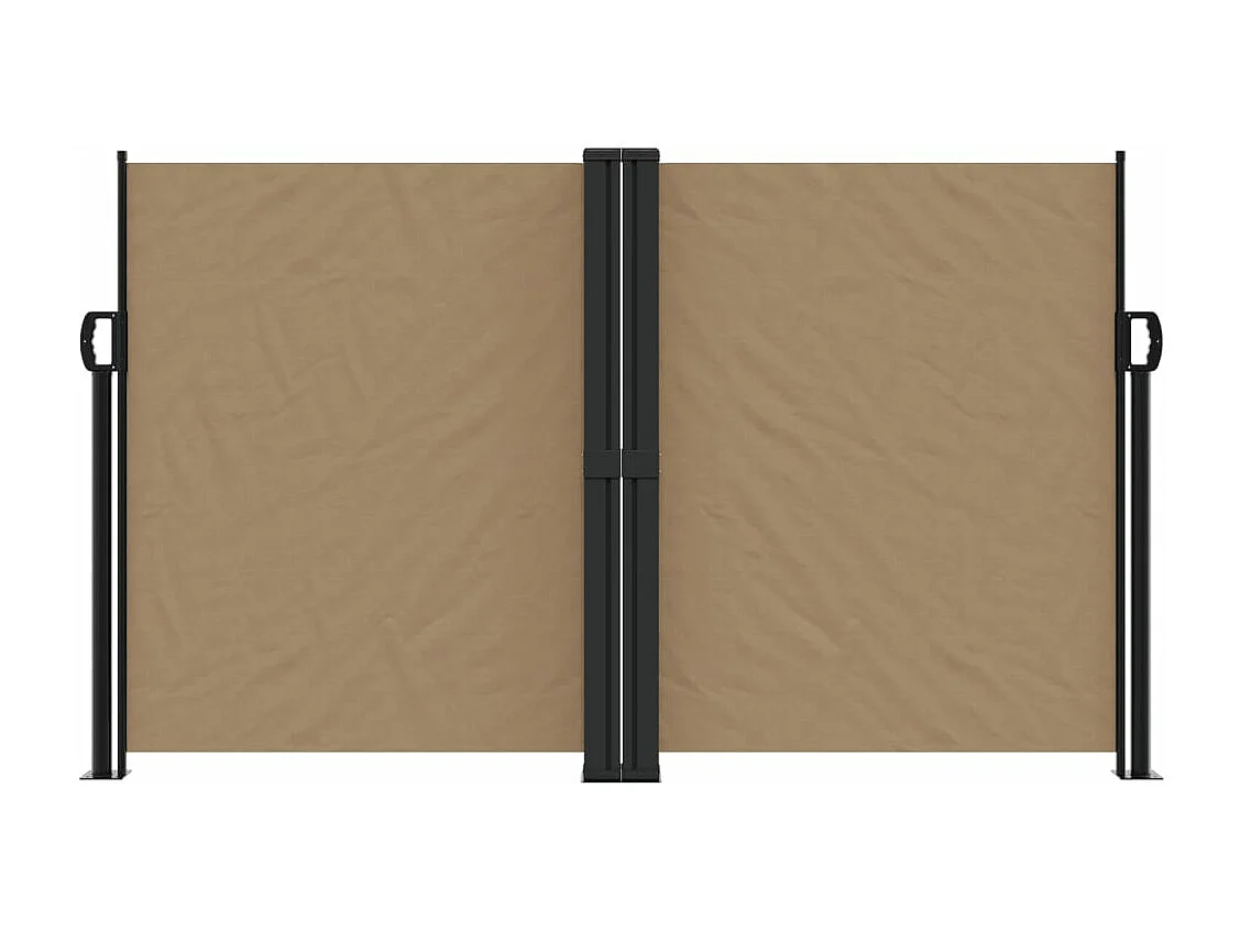 Auvent latéral rétractable taupe 140x600 cm