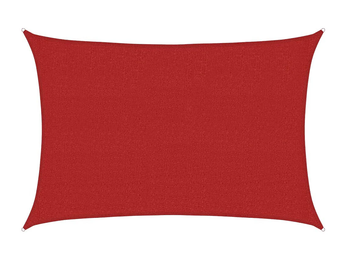 Voile d'ombrage 160 g/m² Rouge 2,5x4 m PEHD