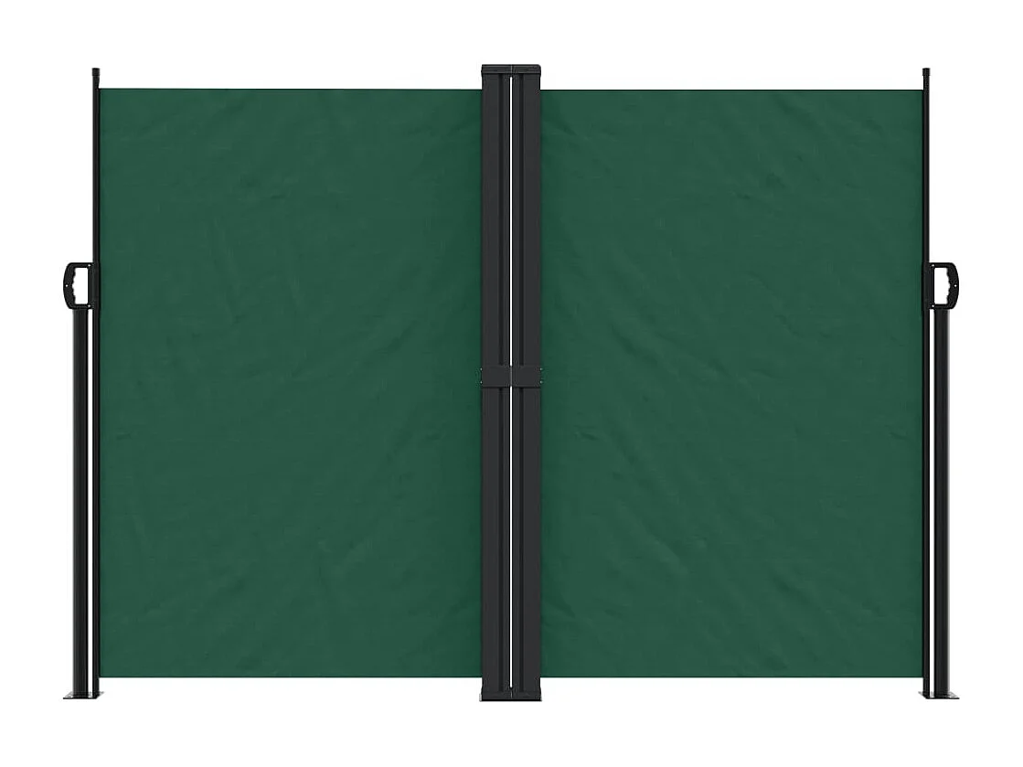 Auvent latéral rétractable vert foncé 180x600 cm