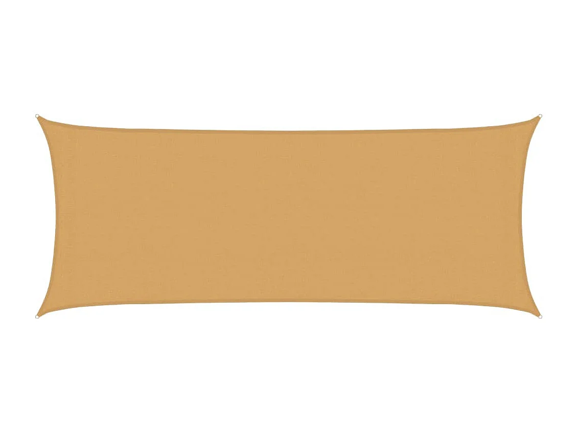Vela de sombra 160 g/m² areia retangular 2x5 m HDPE