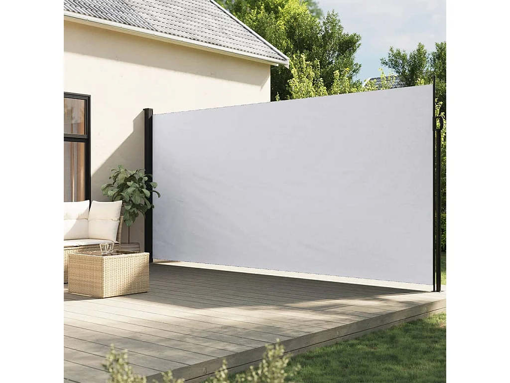 Toldo lateral retrátil branco 220x500 cm