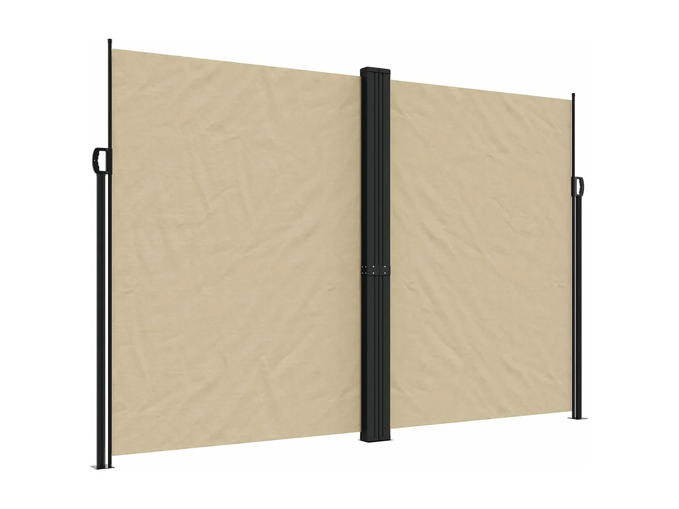 Auvent latéral rétractable beige 220x600 cm