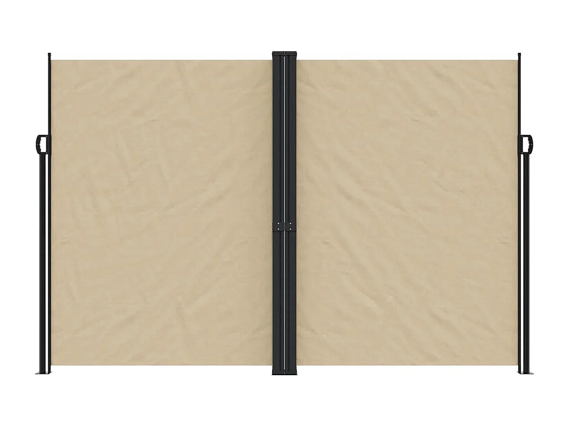 Auvent latéral rétractable beige 220x600 cm