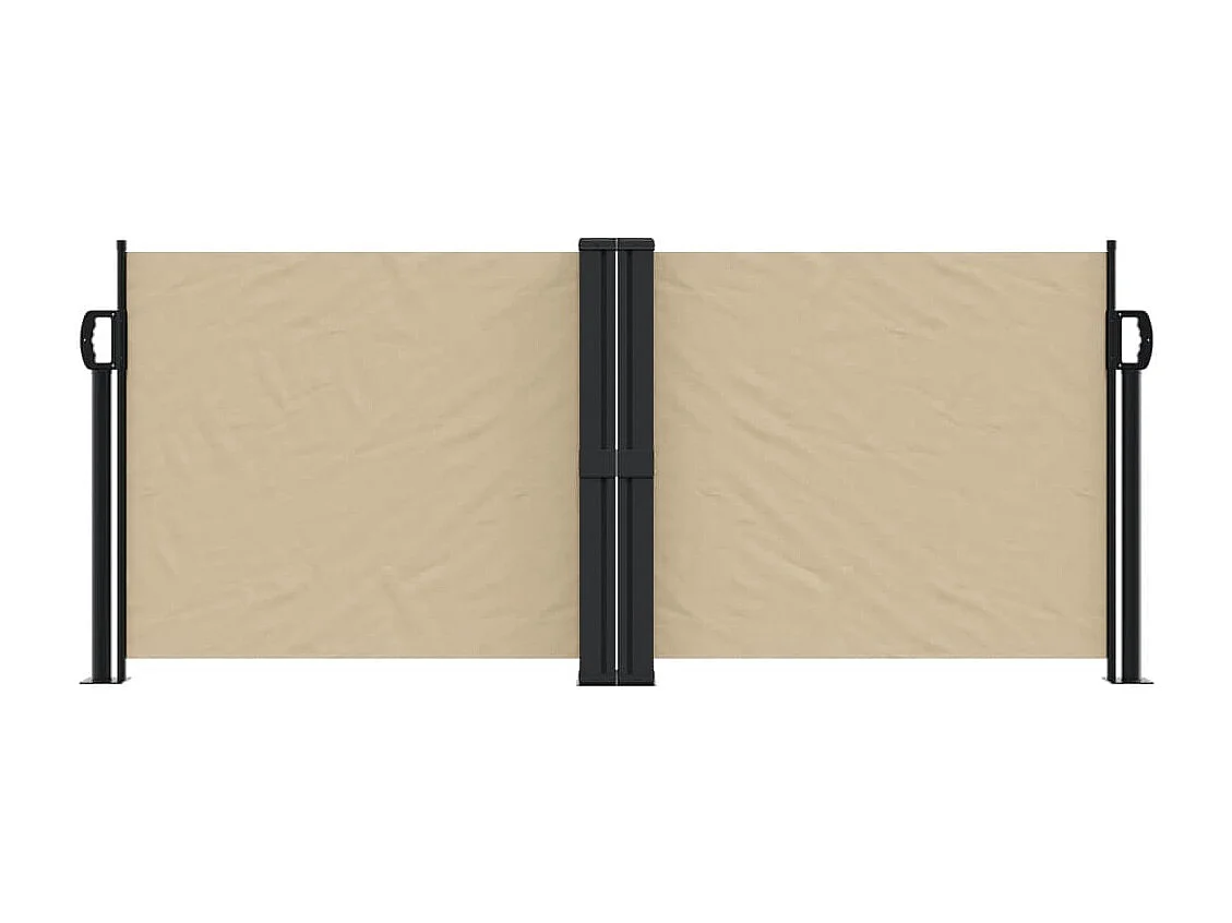 Toldo lateral retrátil bege 100x1000 cm