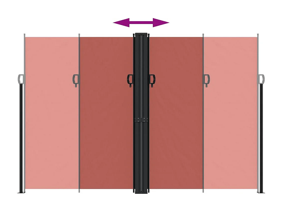 Tenda laterale retrattile in terracotta 220x1200 cm