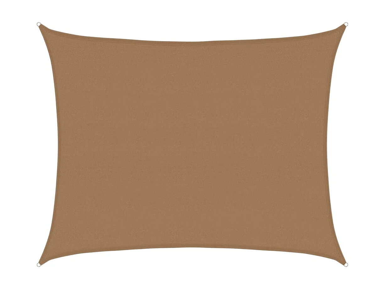 Sonnensegel 160 g/m² Taupe 6x8 m HDPE