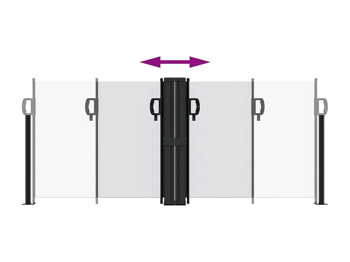 Auvent latéral rétractable blanc 100x600 cm