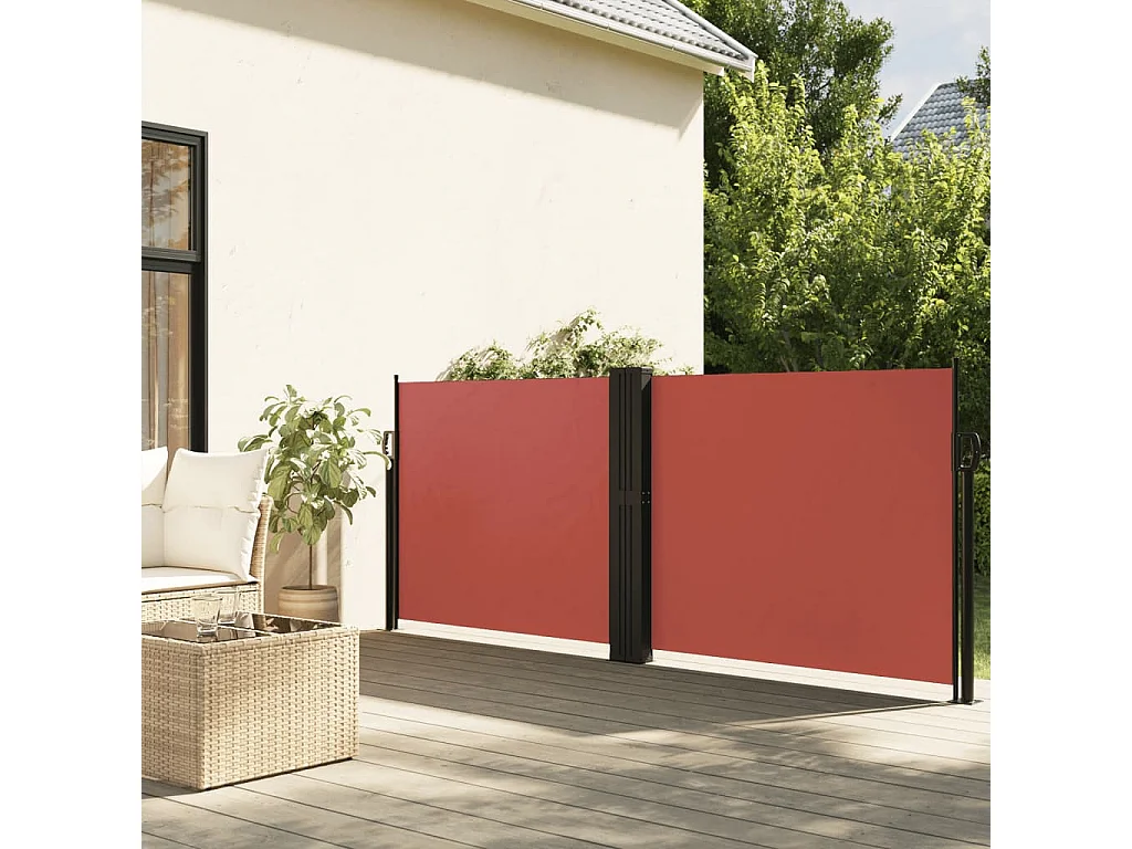 Toldo lateral retráctil terracota 120x1000 cm