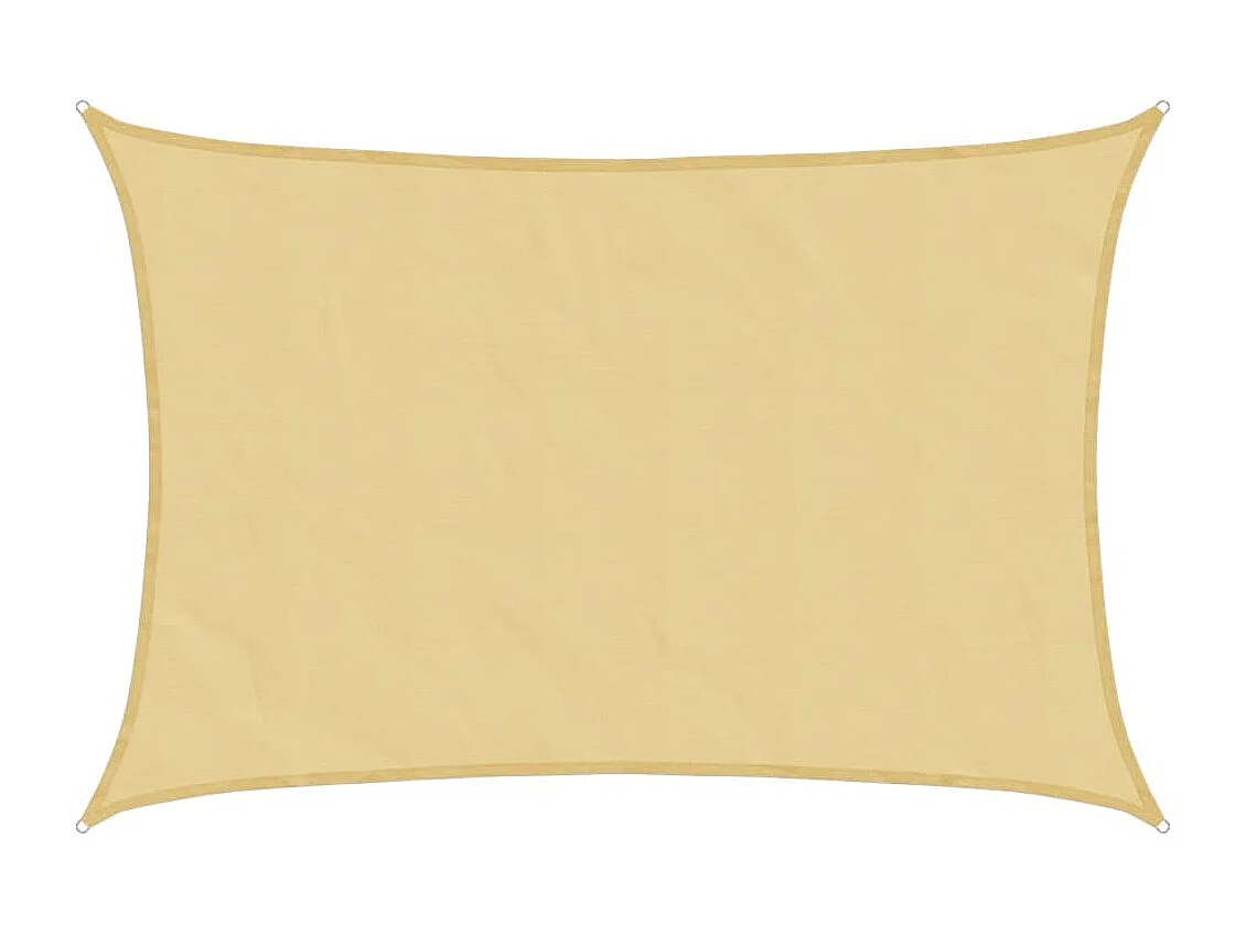 Voile d'ombrage sable 3,5x2,5 m 100 % polyester oxford