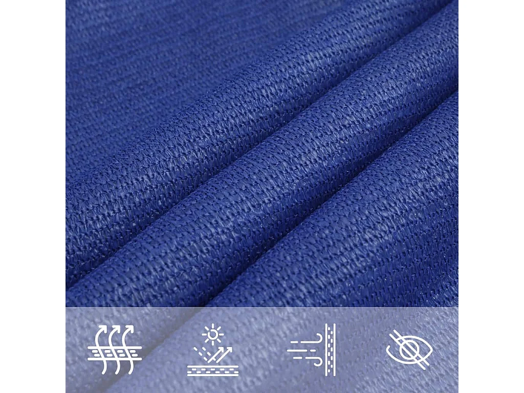 Voile d'ombrage 160 g/m² Bleu 2,5x3 m PEHD