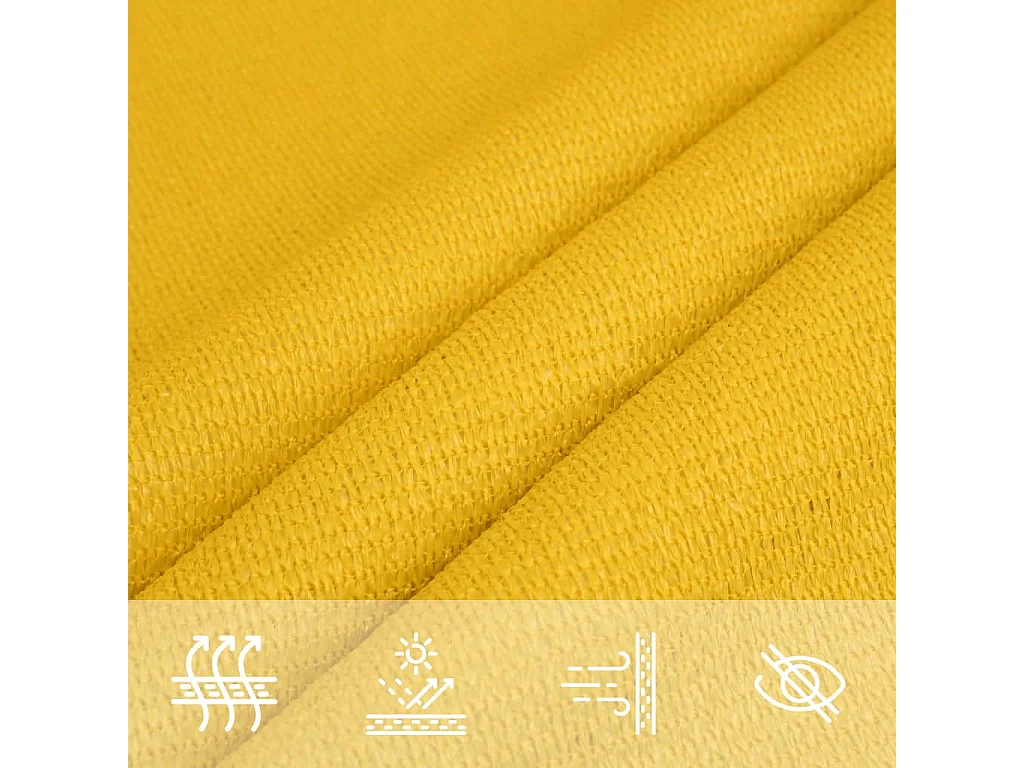 Voile d'ombrage 160 g/m² Jaune 2,5x2,5 m PEHD